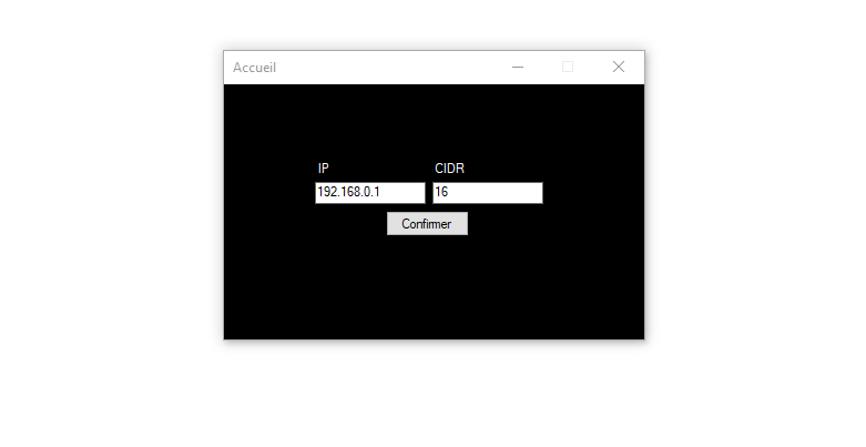Calculatrice IP – saisie CIDR